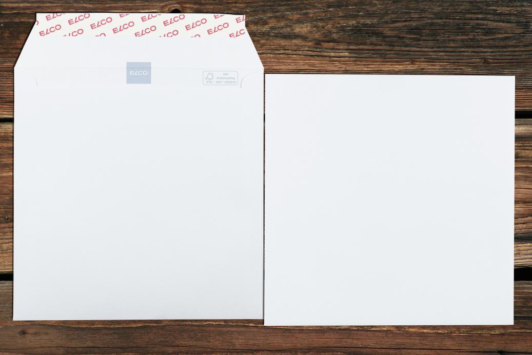 Briefhüllen 175x175 mm Haftklebend Hochweiß 120 g/qm